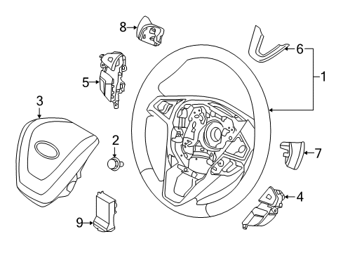 2018 Lincoln MKX Cruise Control System Sensor Diagram for FK7Z-9E731-AF