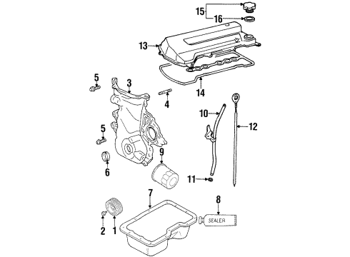 2000 Chevrolet Prizm Filters Cap, Oil Filler Diagram for 94860084