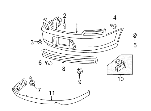 2006 Dodge Stratus Rear Bumper Molding-Reflex Diagram for 4805422AA