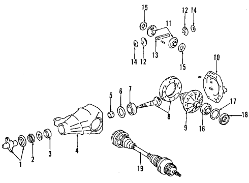 2006 Lexus GS300 Rear Axle, Differential, Drive Axles, Propeller Shaft Rear Drive Pinion Rear Bearing Diagram for 90366-35170