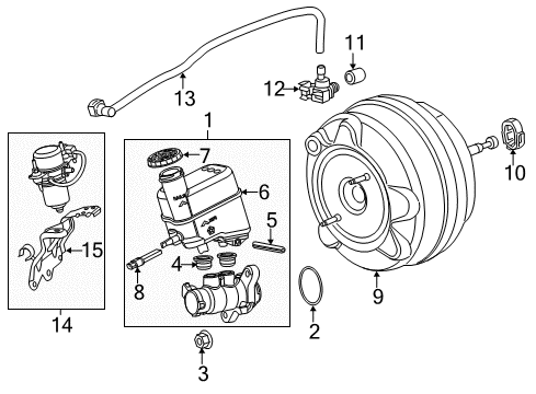 2015 Jeep Cherokee Dash Panel Components Hose-Brake Booster Vacuum Diagram for 4581560AF