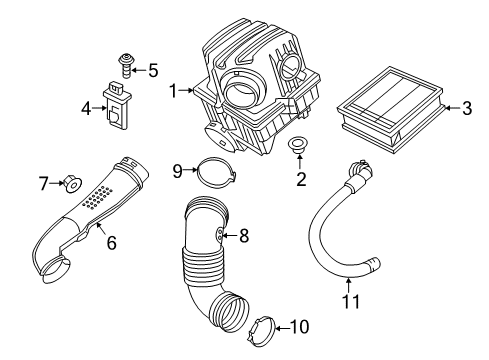 2016 Fiat 500X Filters Air Clean Diagram for 68249652AA
