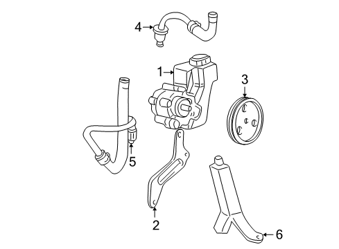 2000 Jeep Grand Cherokee P/S Pump & Hoses, Steering Gear & Linkage Line-Power Steering Return Diagram for 52088776AB