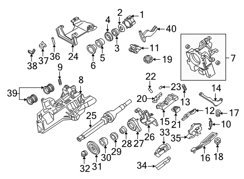 2004 Mercury Monterey Housing & Components Upper Shaft Diagram for YR3Z-3524-AA