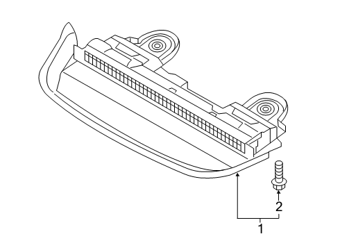 2019 Kia Cadenza High Mount Lamps Lamp Assembly-High Mounted Stop Diagram for 92700F6000