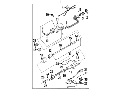 1994 Cadillac Eldorado Steering Column, Steering Wheel Column Asm-Srtg Diagram for 26040513