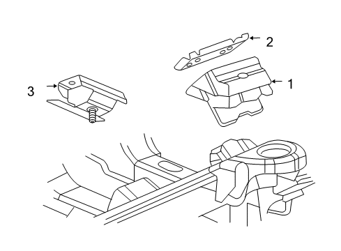 2005 GMC Savana 2500 Engine & Trans Mounting Adapter Diagram for 25758853