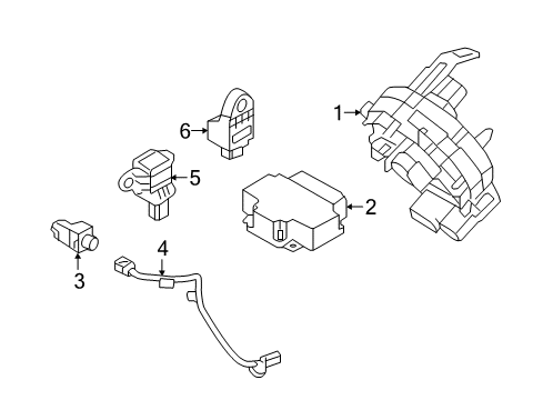 2016 Hyundai Sonata Air Bag Components Module Assembly-Air Bag Control Diagram for 95910-E6500