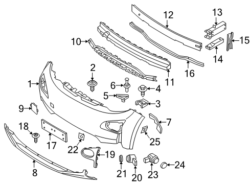 2016 BMW i3 Front Bumper Screw, Self Tapping Diagram for 07119905184