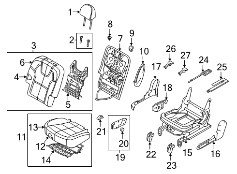 2022 Kia Telluride Second Row Seats Pad U Diagram for 89287S9000LBR