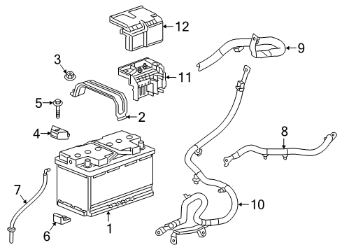 2017 Buick LaCrosse Battery Negative Cable Diagram for 26698630