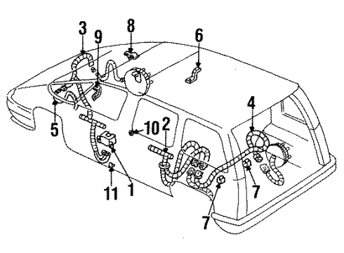 1994 Oldsmobile Silhouette ABS Components Abs Control Module-Electronic Brake Control Module Assembly Diagram for 16184390