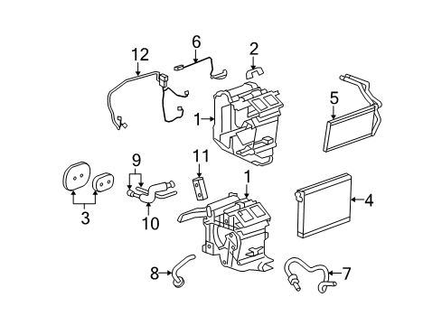 2010 Cadillac STS Air Conditioner Tube Assembly Diagram for 19130000