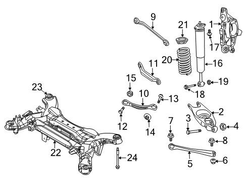 2005 Chrysler Pacifica Rear Suspension Components, Lower Control Arm, Stabilizer Bar Link Diagram for 4743238AB
