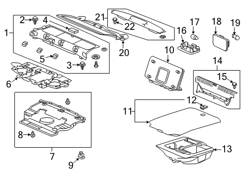 2018 Acura RLX Interior Trim - Rear Body Lens Diagram for 34451-SEP-A01