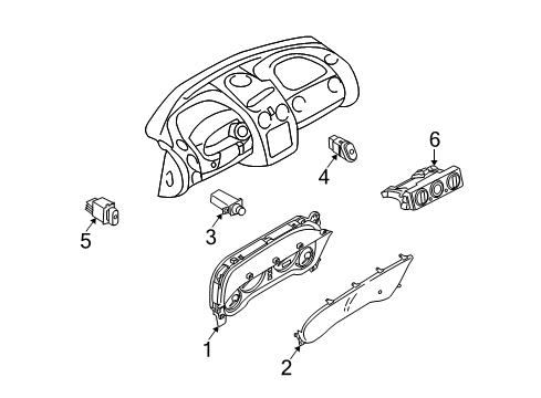 2005 Dodge Stratus Instruments & Gauges Cluster-Instrument Panel Diagram for 4602469AB