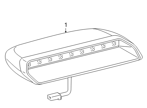 2010 Lexus GS460 High Mount Lamps Lamp Set, Stop Center Diagram for 81006-30011-B1