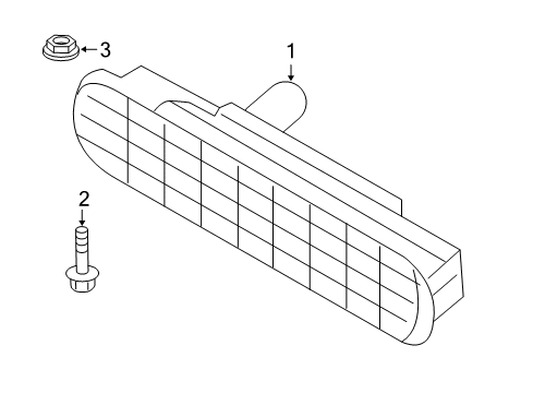 2010 Ford Flex High Mount Lamps High Mount Lamp Diagram for 8A8Z-13A613-A