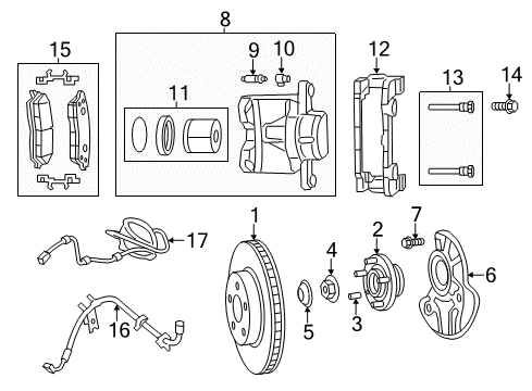 2013 Chrysler 300 Anti-Lock Brakes CALIPER-Disc Brake Diagram for 5174317AB