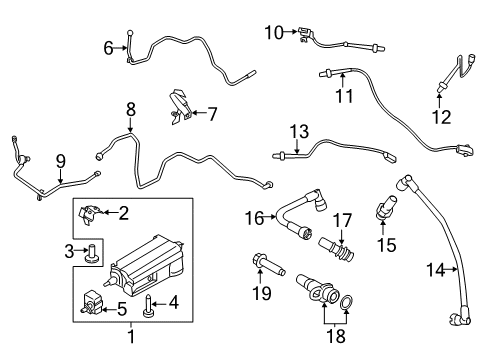 2018 Ford Transit-350 Emission Components Vent Tube Diagram for CK4Z-9D667-E