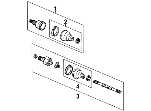 2000 Lincoln Continental Drive Axles - Front Outer Boot Diagram for F5DZ3A331AA