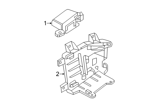 2015 Chevrolet Suburban Parking Aid Control Module Mount Bracket Diagram for 23489438