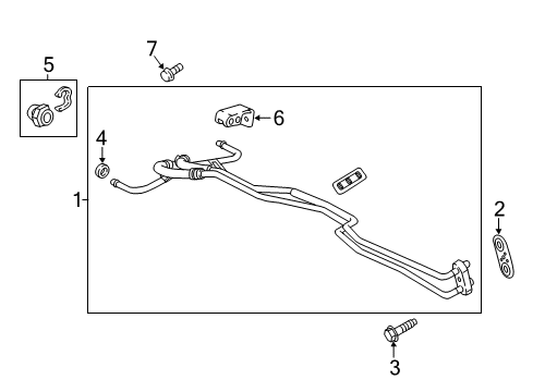 2021 Chevrolet Colorado Oil Cooler Cooler Line Diagram for 84075818