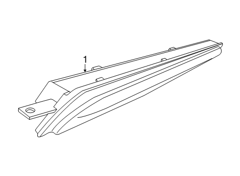 2000 BMW 323i High Mount Lamps Third Stoplamp White Diagram for 63256917540