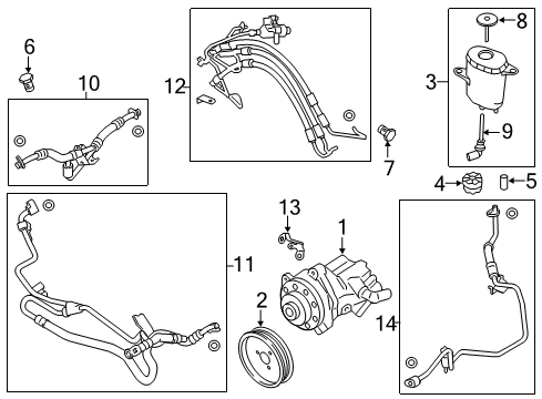 2012 BMW 550i GT Wiper & Washer Components Dynamic Drive Return Pipe Diagram for 32416791633
