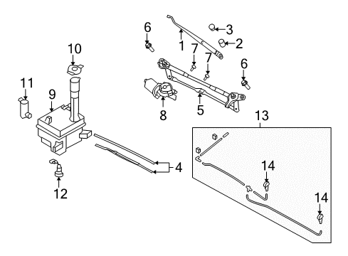 2007 Hyundai Sonata Wiper & Washer Components Level Switch-Windshield Washer Diagram for 98520-1G000