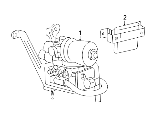 2004 Ford Explorer Sport Trac Anti-Lock Brakes Control Module Diagram for 3L2Z-2C215-AA