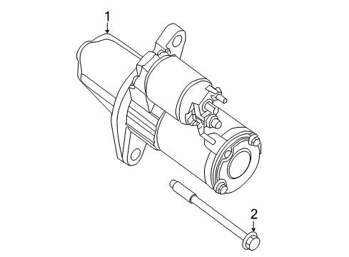 2014 Infiniti QX60 Starter Motor Assy-Starter Diagram for 23300-3KY0A