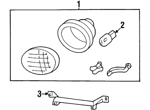 1999 Ford Contour Bulbs Fog Lamp Assembly Diagram for F8RZ15200AA