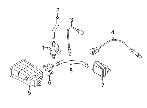 2011 Kia Soul Emission Components Hose-Vapor Diagram for 2892123200
