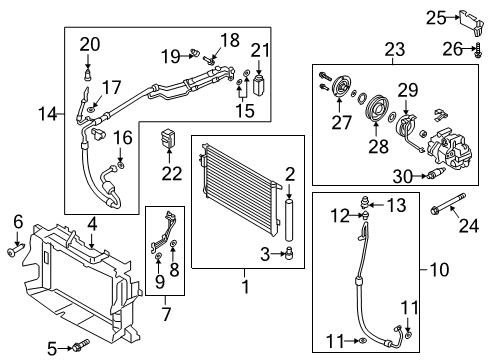 2020 Hyundai Santa Fe A/C Compressor Coil-Field Diagram for 97641-T1000