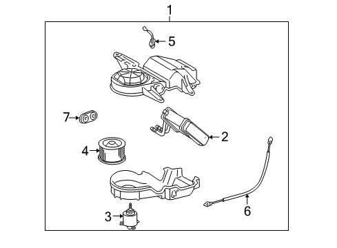 2001 Toyota Land Cruiser Heater Core & Control Valve Fan Diagram for 87105-26040