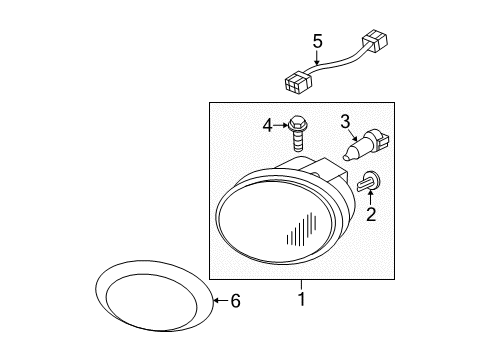 2003 Nissan Murano Bulbs Harness Assembly-Fog Lamp Diagram for 24028-CA000