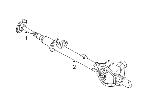 1992 Ford E-250 Econoline Axle Housing - Rear Axle Shaft Gasket Diagram for F3UZ-4A140-A