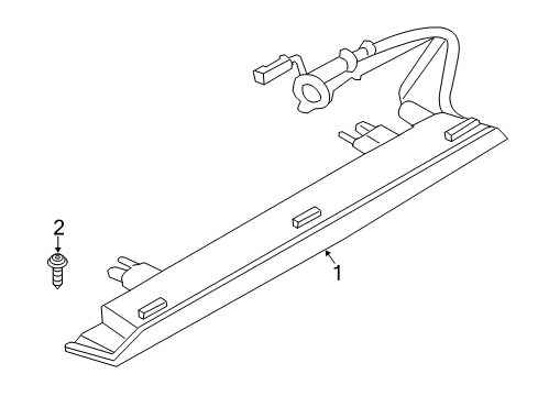 2017 BMW X5 High Mount Lamps Third Stoplamp Diagram for 63257290090