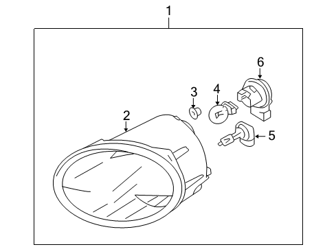 2004 Chrysler Sebring Chassis Electrical - Fog Lamps Front Fog Lamp Diagram for 4805391AC