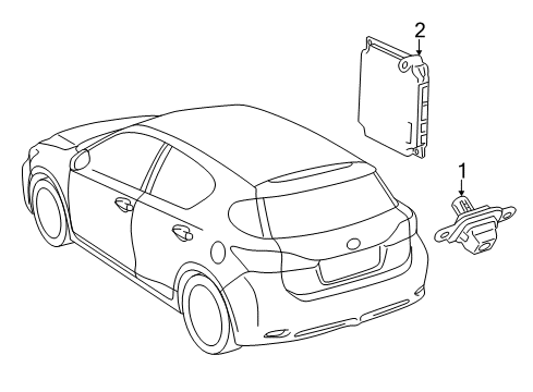 2017 Lexus CT200h Parking Aid Clearance Warning Computer Assembly Diagram for 89340-76020
