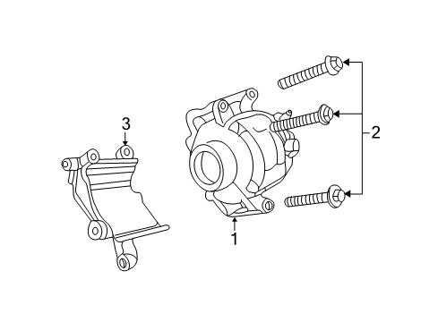 2003 Chrysler Sebring Alternator Bracket-Alternator Diagram for 5281480AA