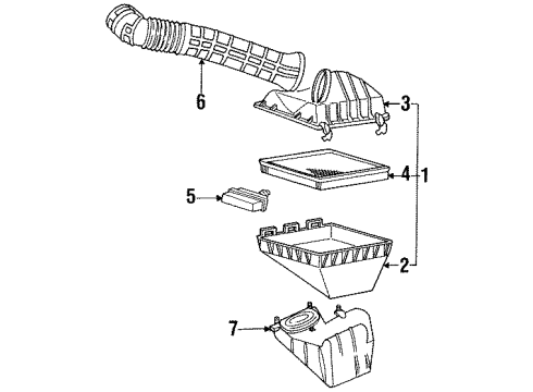 1997 Ford Thunderbird Filters Top Cover Diagram for F6SZ9661AA
