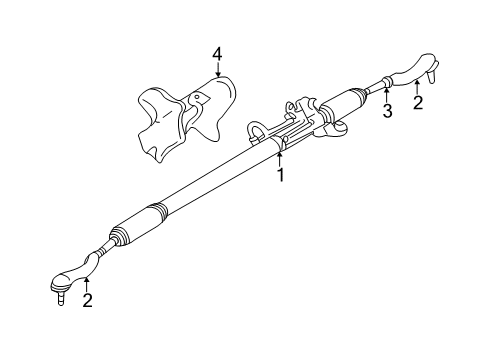 2011 Chrysler 200 P/S Pump & Hoses, Steering Gear & Linkage Gear-Rack And Pinion Diagram for 5154526AD