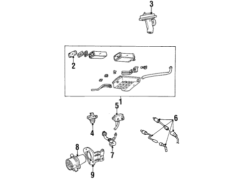 1996 Lincoln Continental A.I.R. System Air Injection Reactor Pump Diagram for F6OZ-9A486-AA
