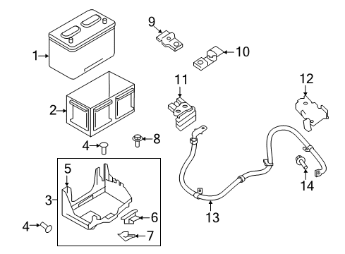 2016 Nissan Titan XD Battery Cable Assy-Battery Earth Diagram for 24080-EZ01C