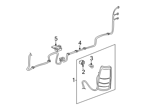 2002 Chevrolet Silverado 2500 Combination Lamps Harness Diagram for 88986855