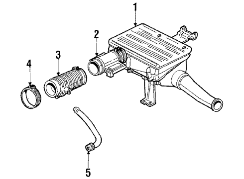 1986 Buick Electra Powertrain Control Sensor Asm, Mass Air Flow Diagram for 25007936