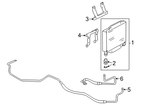 1993 Chevrolet K3500 Trans Oil Cooler Cooler Asm - Transmission Oil Diagram for 15974686