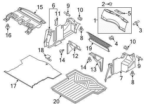 2016 Lincoln MKZ Interior Trim - Rear Body Rear Sill Plate Diagram for DP5Z-5411318-LA